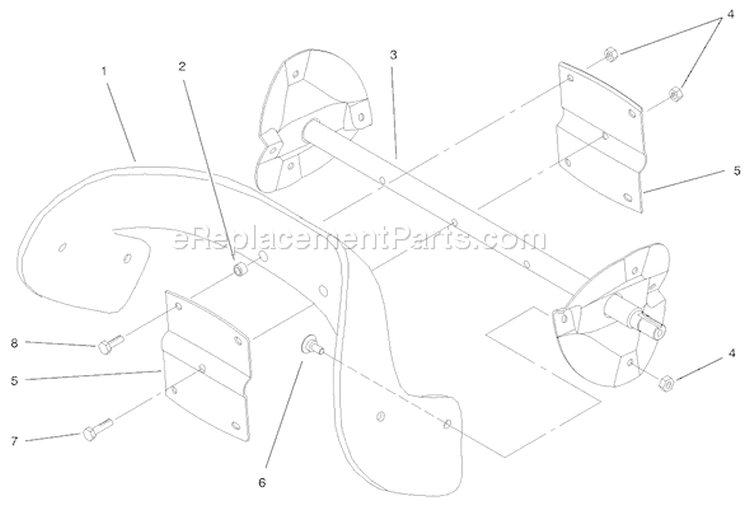 Rotor Assembly Diagram and Parts List for 38427 8900001-8999999 - 1998 Toro Snow Blower