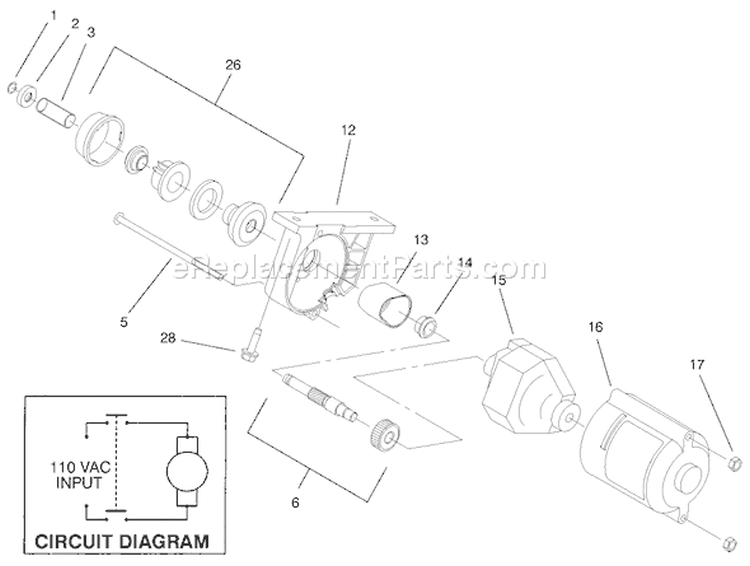 Page J Diagram and Parts List for 38435 9900001-9999999 - 1999 Toro Snow Blower