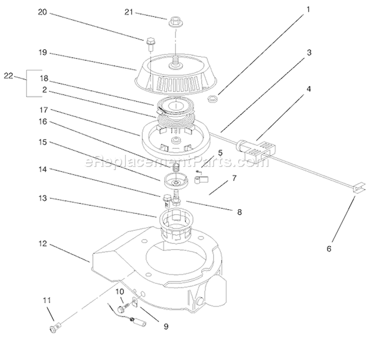 Page F Diagram and Parts List for 38435 9900001-9999999 - 1999 Toro Snow Blower