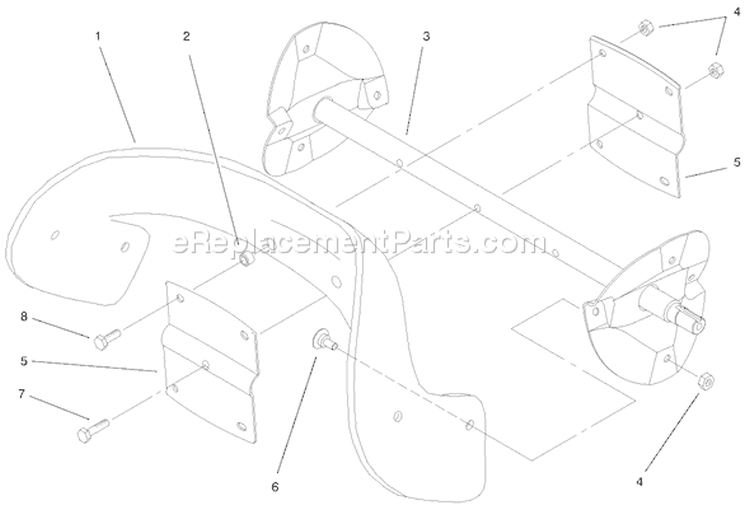 Rotor Assembly Diagram and Parts List for 38436 8900001-8999999 - 1998 Toro Snow Blower