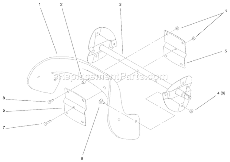 Impeller Assembly Diagram and Parts List for 38440 200000001-200014063 - 2000 Toro Snow Blower