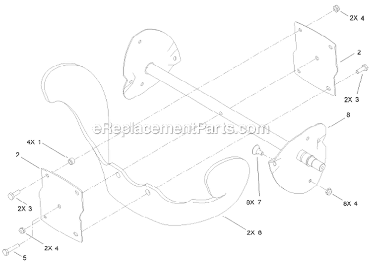Rotor Diagram and Parts List for 38452 313000001-313999999 - 2013 Toro Snow Blower