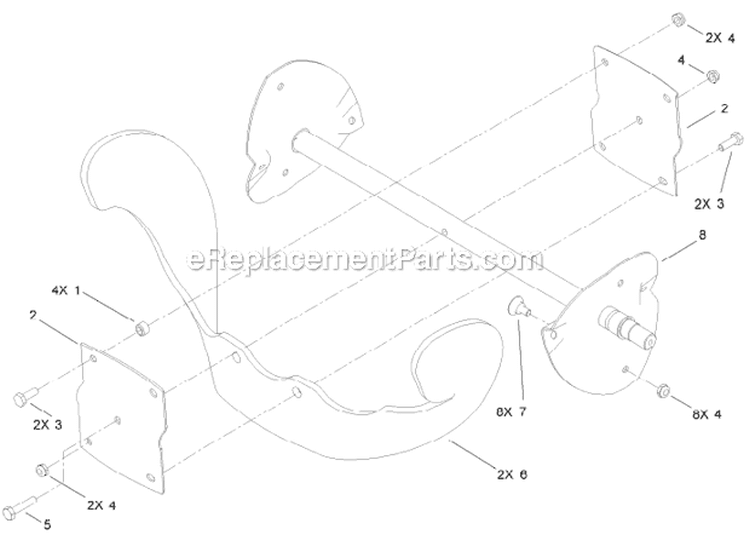Rotor Diagram and Parts List for 38454 313002000-313999999 - 2013 Toro Snow Blower