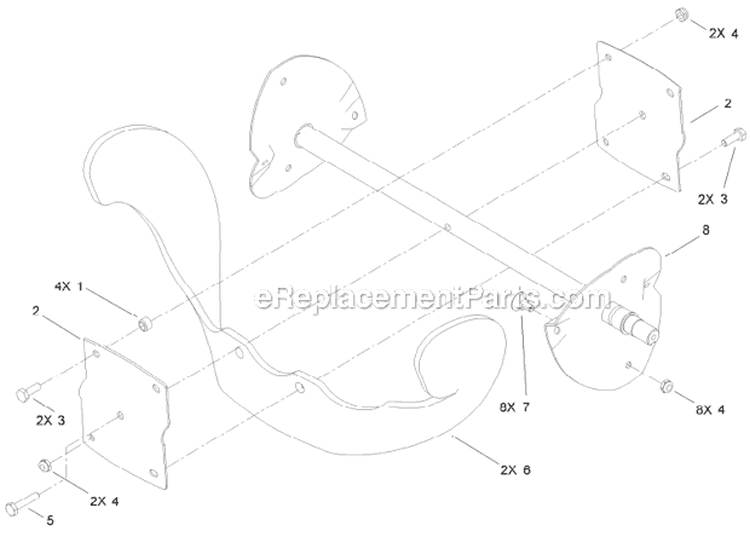 Rotor Diagram and Parts List for 38458 313000001-313999999 - 2013 Toro Snow Blower