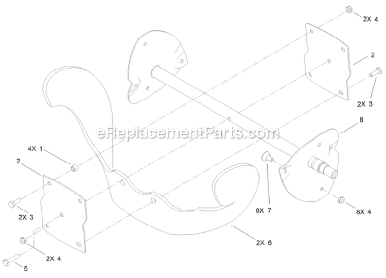 Rotor Diagram and Parts List for 38459 313000001-313999999 - 2013 Toro Snow Blower