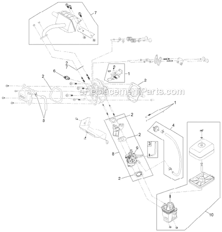 Engine 1 Diagram and Parts List for 38459 313000001-313999999 - 2013 Toro Snow Blower