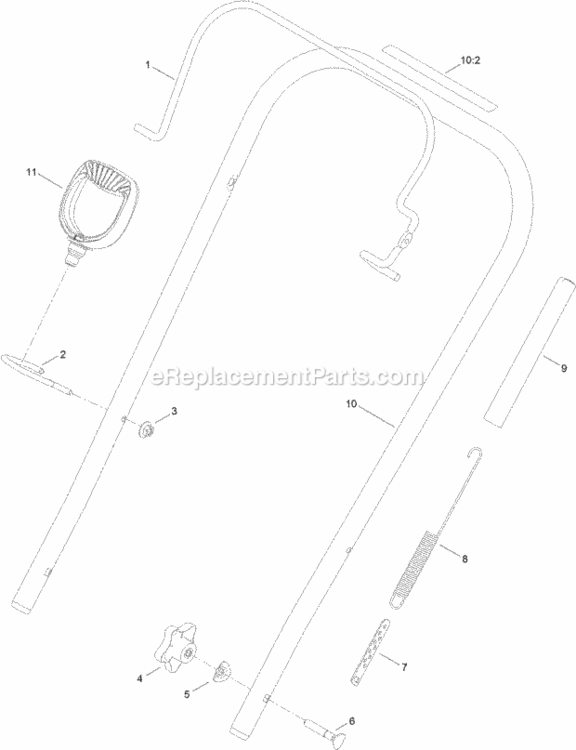 Handle_Assembly Diagram and Parts List for 38472 315000001 - 315999999 Toro Snow Blower