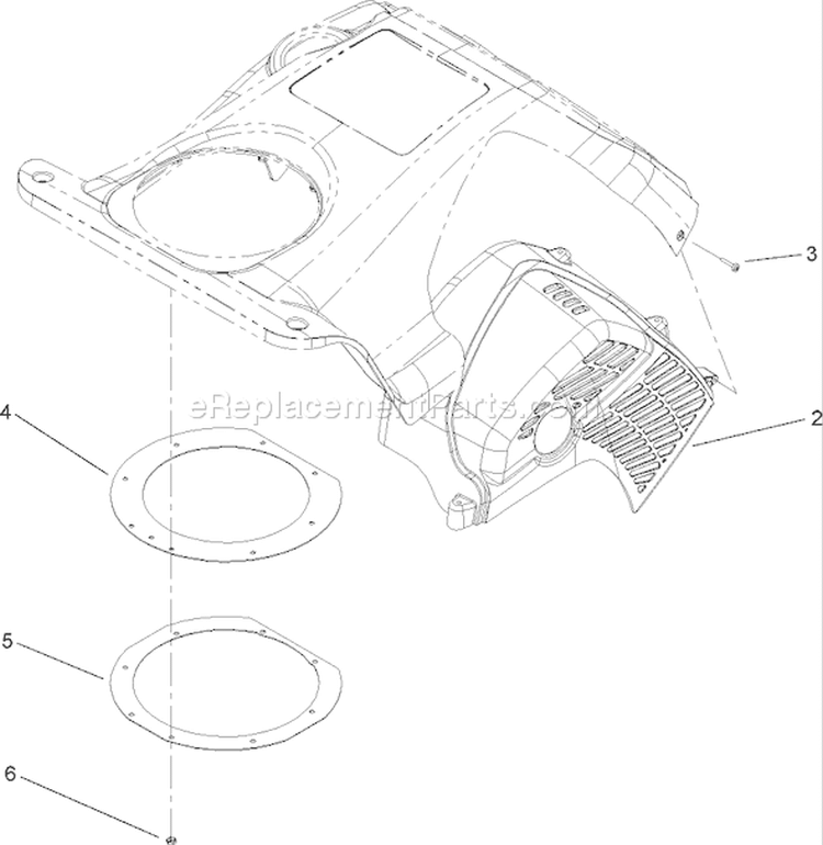 Upper Shroud Assembly Diagram and Parts List for 38515 280000001-280999999 - 2008 Toro Snow Blower