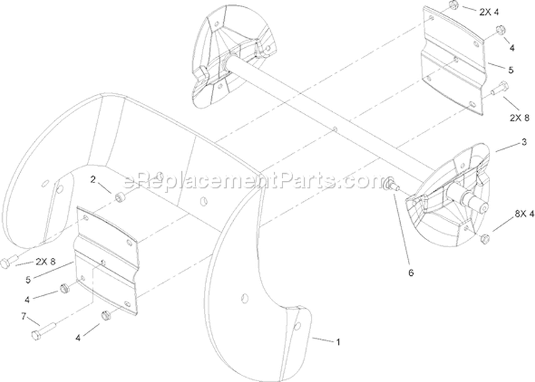 Rotor Assembly Diagram and Parts List for 38515 290000001-290999999 - 2009 Toro Snow Blower