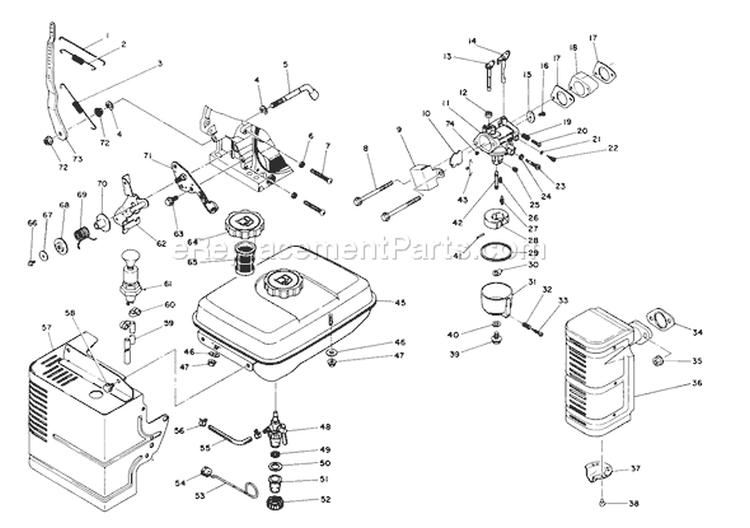 Page G Diagram and Parts List for 38545 9000001-9999999 - 1989 Toro Snow Blower