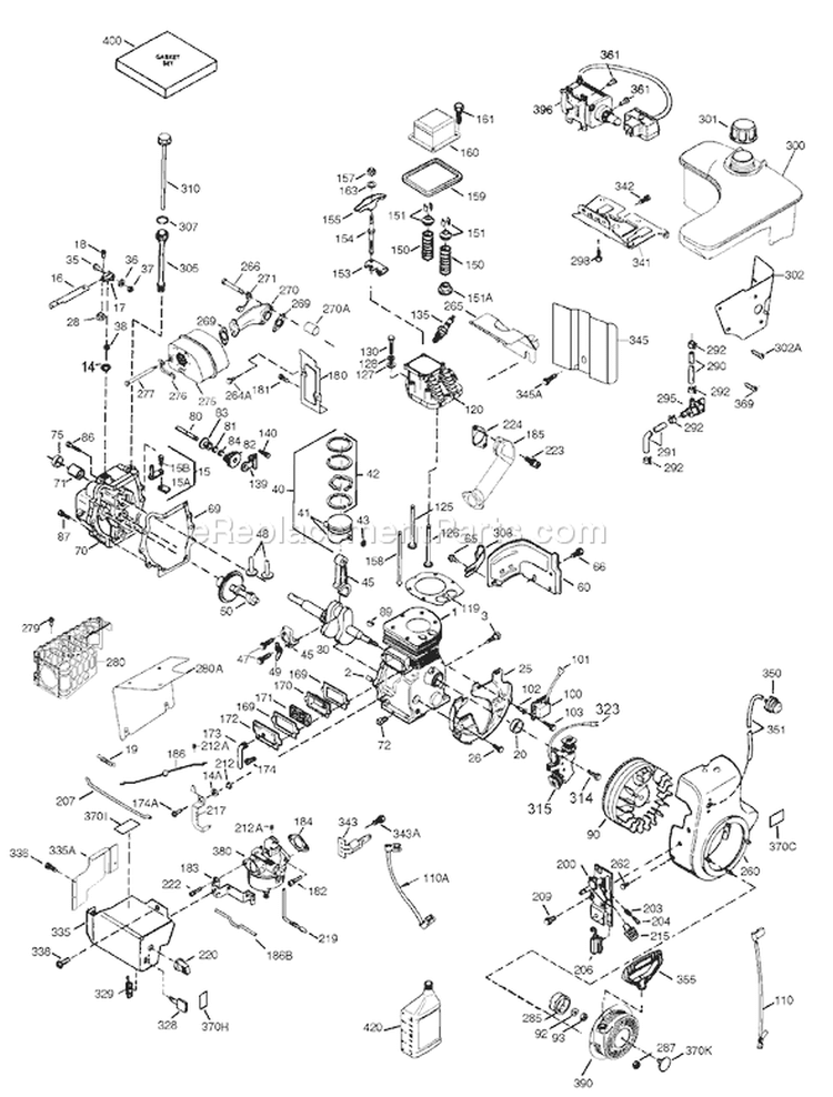 Page F Diagram and Parts List for 38079 220000001-220999999 - 2002 Toro Snow Blower