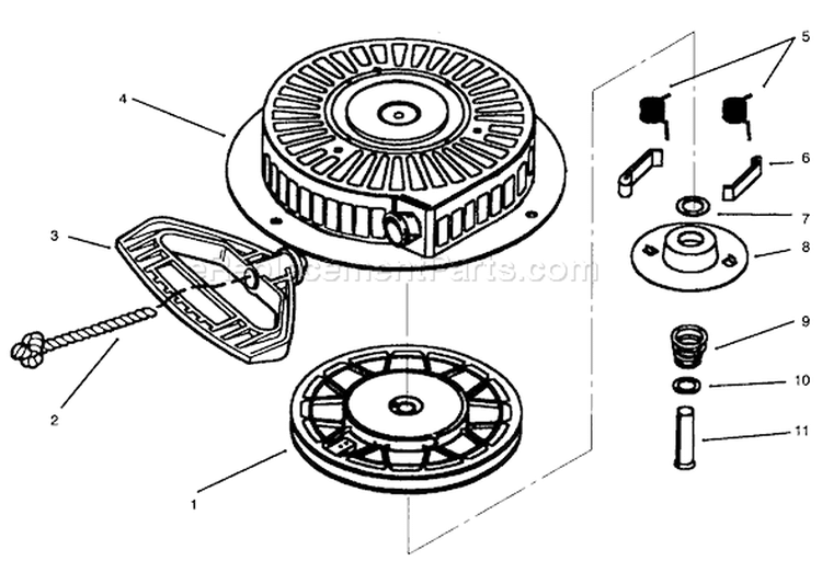 Page G Diagram and Parts List for 38556 6900001-6999999 - 1996 Toro Snow Blower