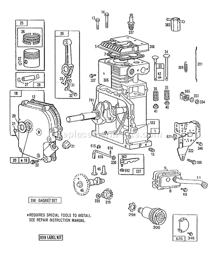 Page F Diagram and Parts List for 38570 1000001-1999999 - 1991 Toro Snow Blower