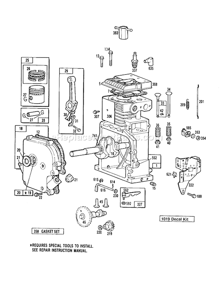 Page D Diagram and Parts List for 38570 8000001-8999999 - 1988 Toro Snow Blower