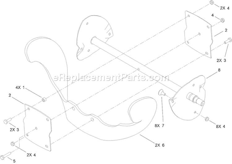 Rotor Assembly Diagram and Parts List for 38578 310000001-310999999 - 2010 Toro Snow Blower