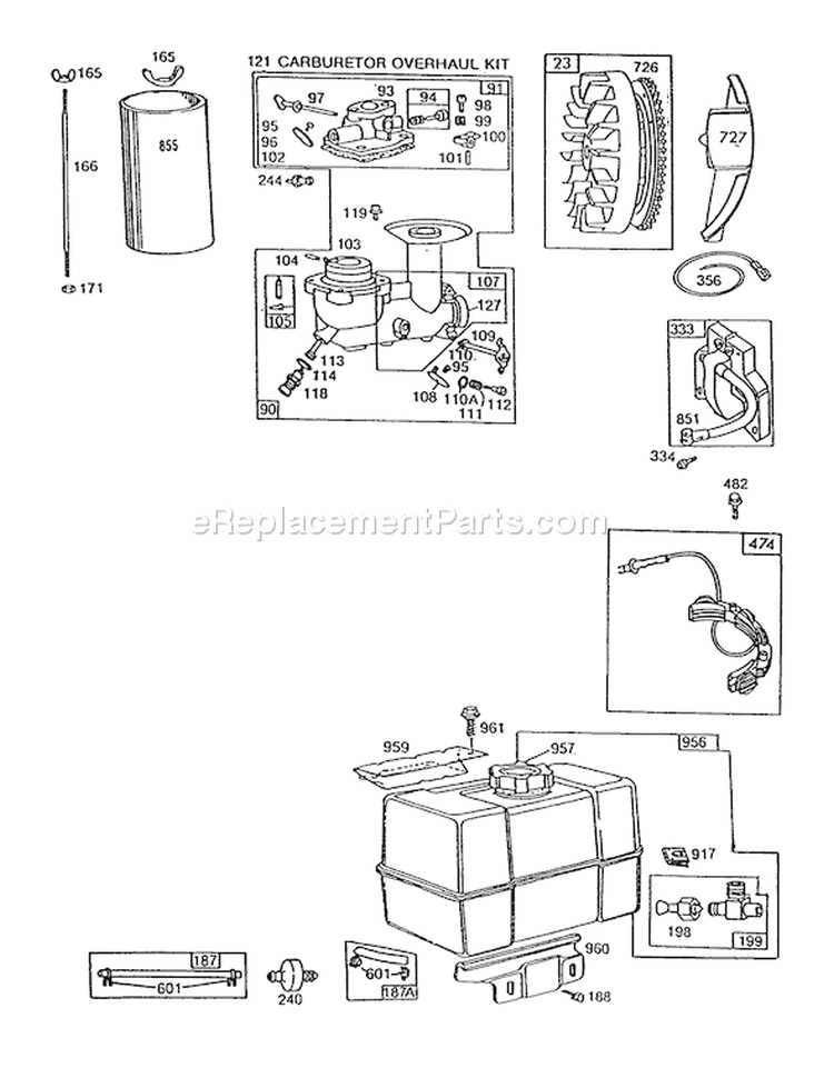 Page I Diagram and Parts List for 38566 1000001-1999999 - 1991 Toro Snow Blower
