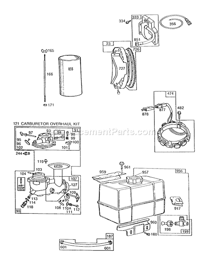 Page F Diagram and Parts List for 38565 8000001-8999999 - 1988 Toro Snow Blower