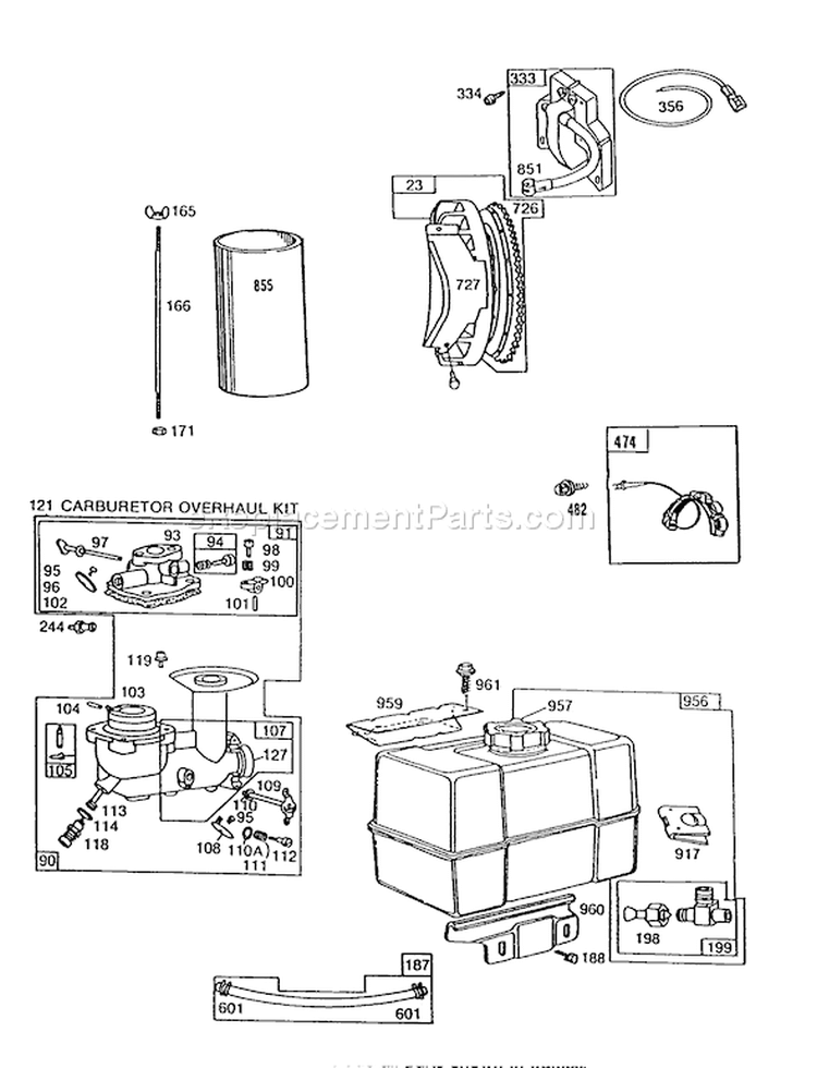 Page I Diagram and Parts List for 38565 8000001-8999999 - 1988 Toro Snow Blower