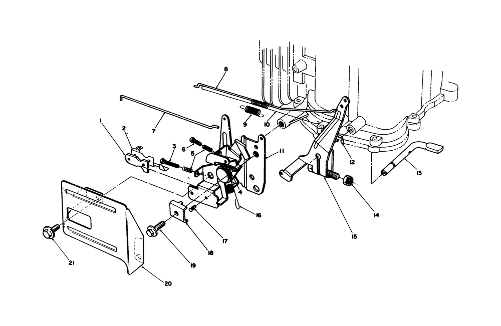 Governor Assembly Diagram and Parts List for 20626C 6000001 - 6999999 Toro Lawn Mower