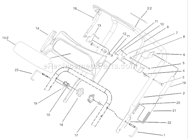 Page J Diagram and Parts List for 38600 240000001-240999999 - 2004 Toro Snow Blower