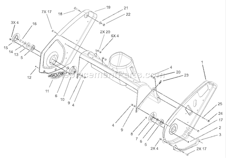 Page K Diagram and Parts List for 38600 240000001-240999999 - 2004 Toro Snow Blower