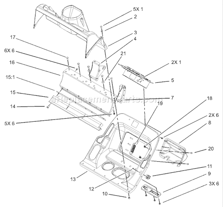 Page I Diagram and Parts List for 38600 240000001-240999999 - 2004 Toro Snow Blower
