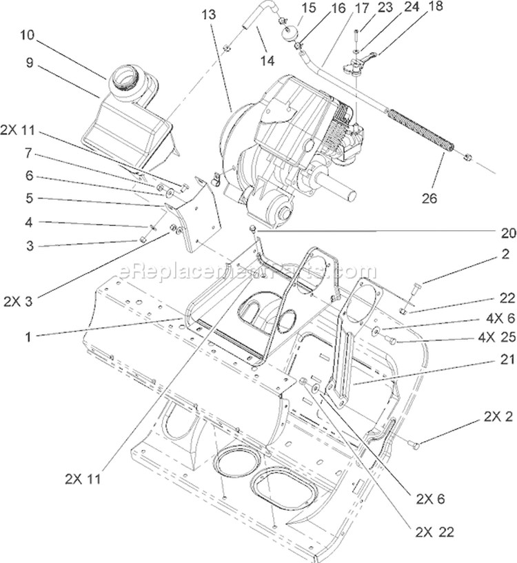 Page C Diagram and Parts List for 38600 250000001-250999999 - 2005 Toro Snow Blower