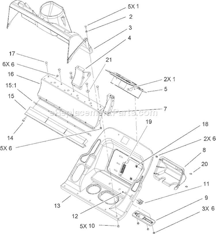 Page I Diagram and Parts List for 38600 250000001-250999999 - 2005 Toro Snow Blower