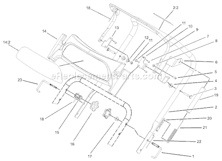 Page J Diagram and Parts List for 38601 240000001-240999999 - 2004 Toro Snow Blower