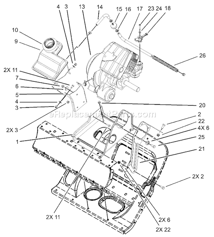 Page C Diagram and Parts List for 38601 240000001-240999999 - 2004 Toro Snow Blower