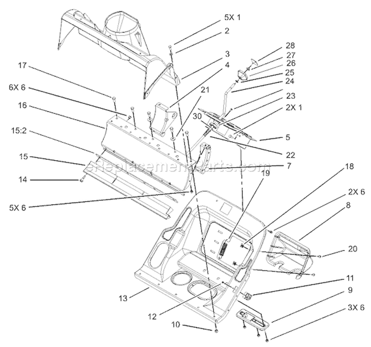 Page I Diagram and Parts List for 38601 240000001-240999999 - 2004 Toro Snow Blower