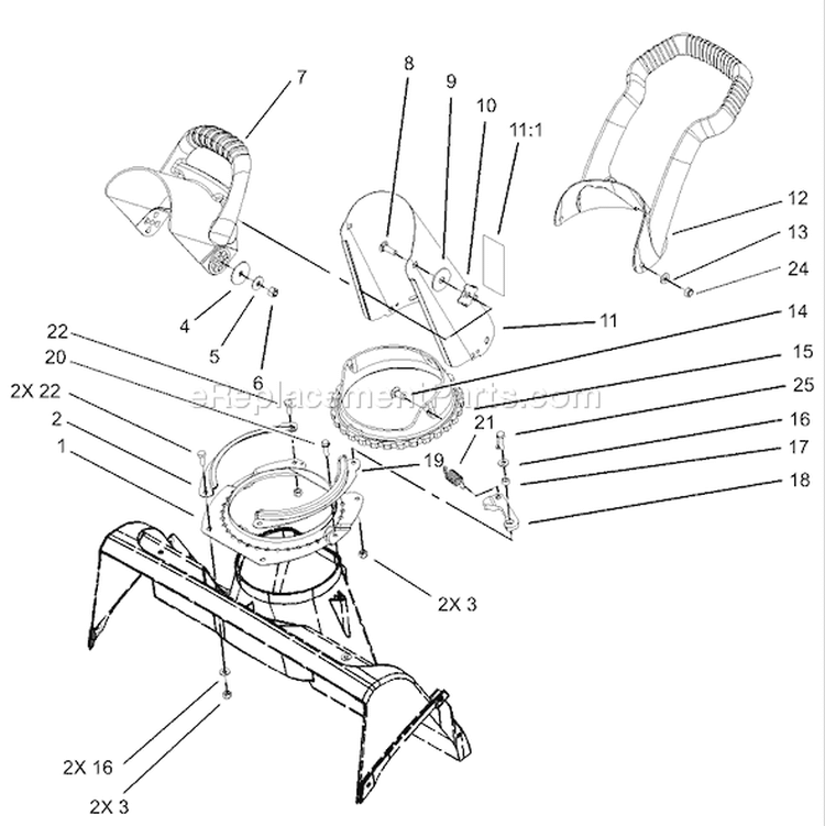 Page A Diagram and Parts List for 38602 240000001-240999999 - 2004 Toro Snow Blower