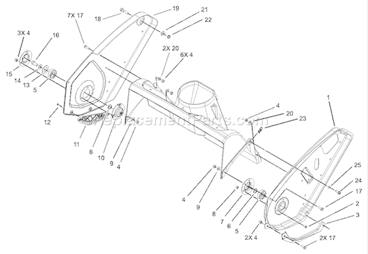 Page K Diagram and Parts List for 38602 240000001-240999999 - 2004 Toro Snow Blower