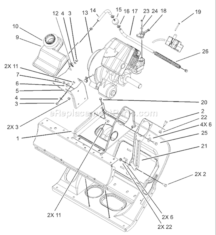 Page C Diagram and Parts List for 38602 240000001-240999999 - 2004 Toro Snow Blower