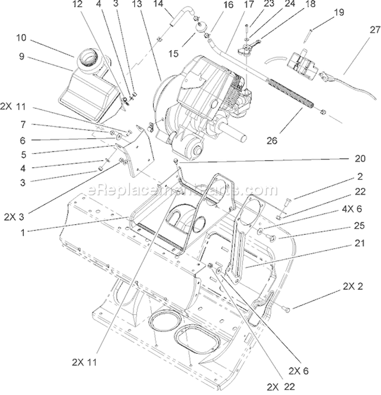 Page C Diagram and Parts List for 38602 250000001-250999999 - 2005 Toro Snow Blower
