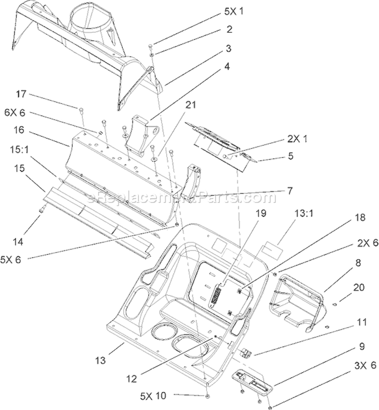 Page I Diagram and Parts List for 38602 250000001-250999999 - 2005 Toro Snow Blower