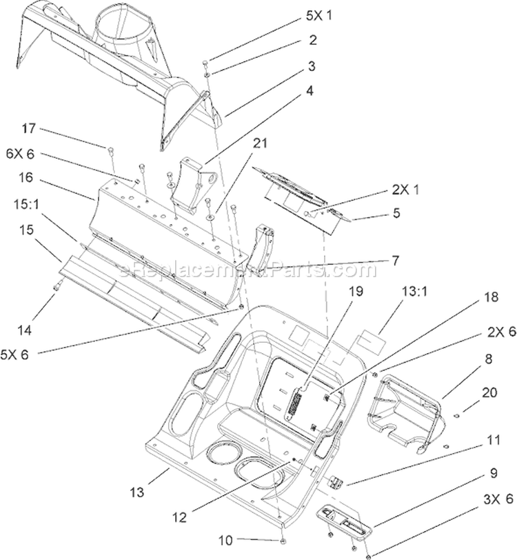 Page H Diagram and Parts List for 38602 280000001-280999999 - 2008 Toro Snow Blower