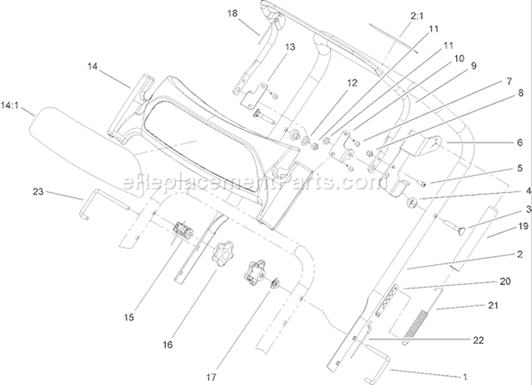 Page J Diagram and Parts List for 38603 250000001-250999999 - 2005 Toro Snow Blower