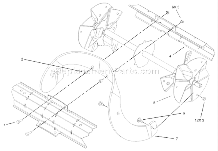 Page E Diagram and Parts List for 38603 250000001-250999999 - 2005 Toro Snow Blower