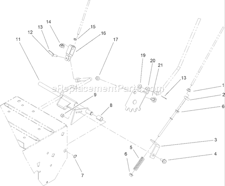 Page D Diagram and Parts List for 38605 270004505-270999999 - 2007 Toro Snow Blower