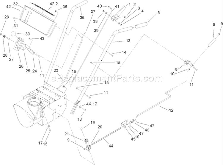 Page J Diagram and Parts List for 38607 270000001-270999999 - 2007 Toro Snow Blower