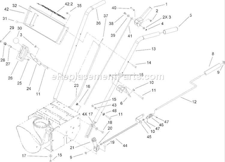 Page J Diagram and Parts List for 38606 290000001-290999999 - 2009 Toro Snow Blower