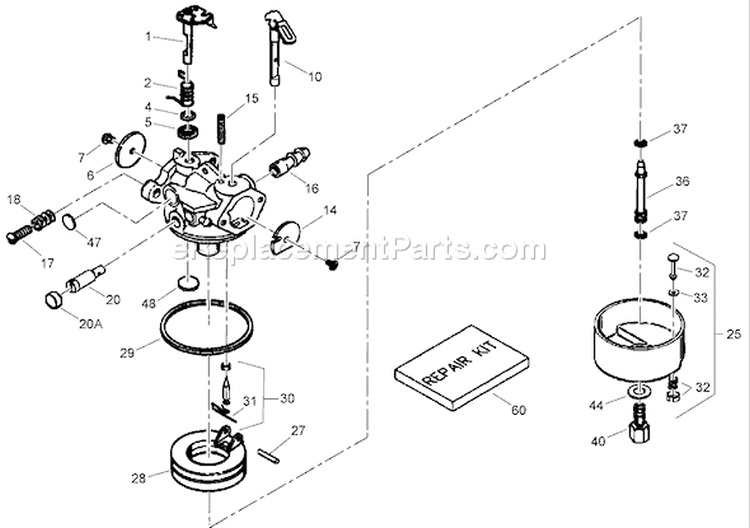Page C Diagram and Parts List for 38607 290000001-290999999 - 2009 Toro Snow Blower
