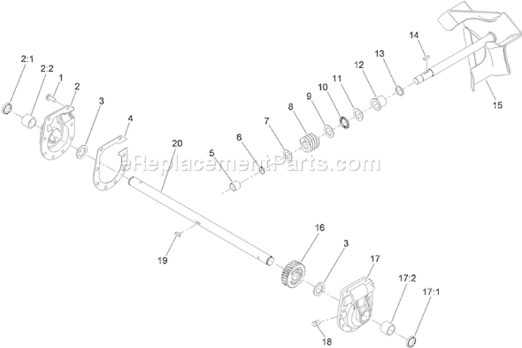 Page A Diagram and Parts List for 38608 311000001-311999999 - 2011 Toro Snow Blower