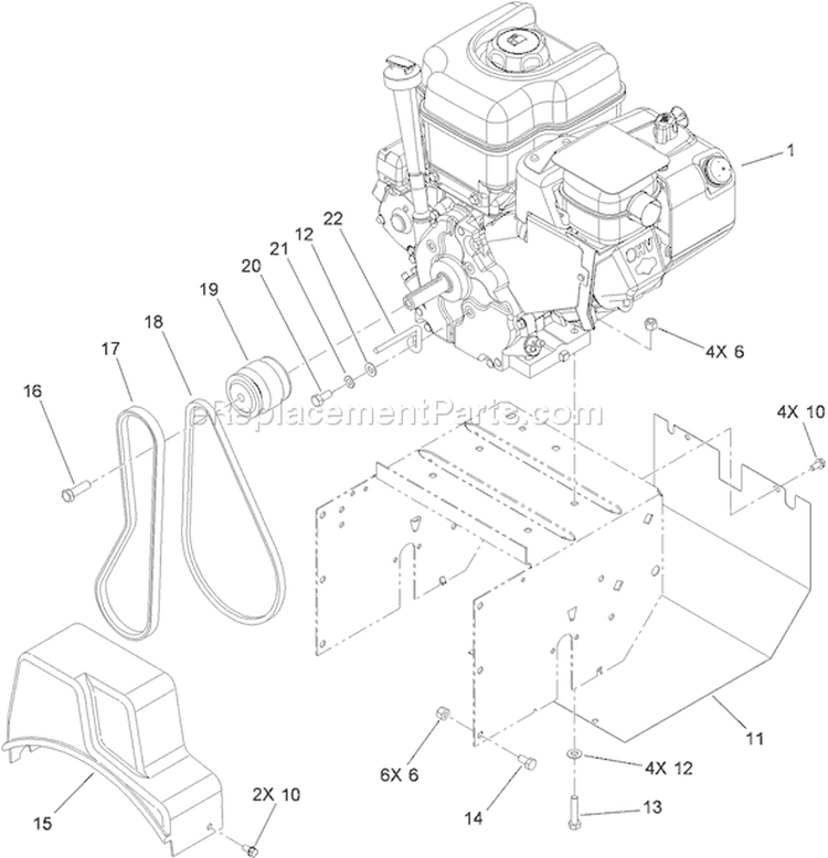 Page E Diagram and Parts List for 38608 311000001-311999999 - 2011 Toro Snow Blower