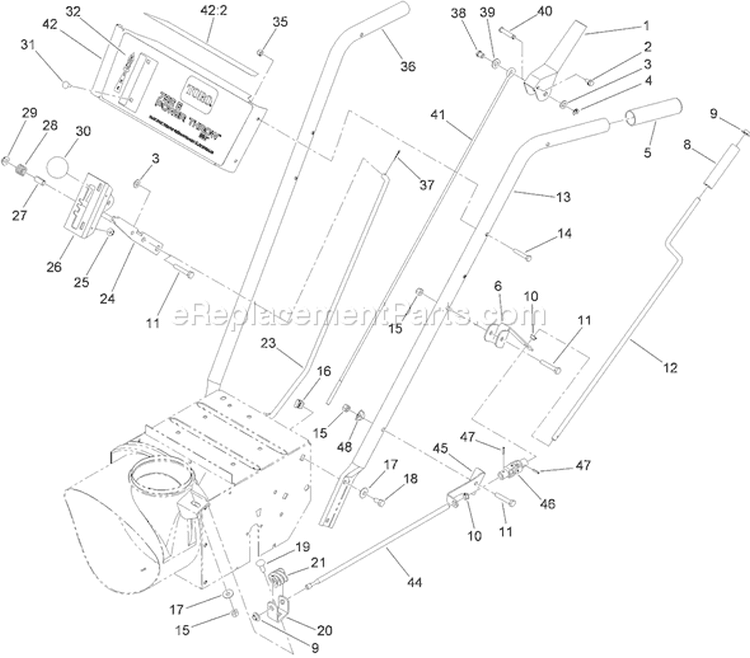 Page G Diagram and Parts List for 38608 311000001-311999999 - 2011 Toro Snow Blower