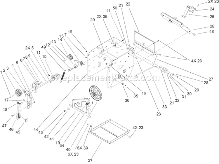 Page I Diagram and Parts List for 38611 250000001-250999999 - 2005 Toro Snow Blower