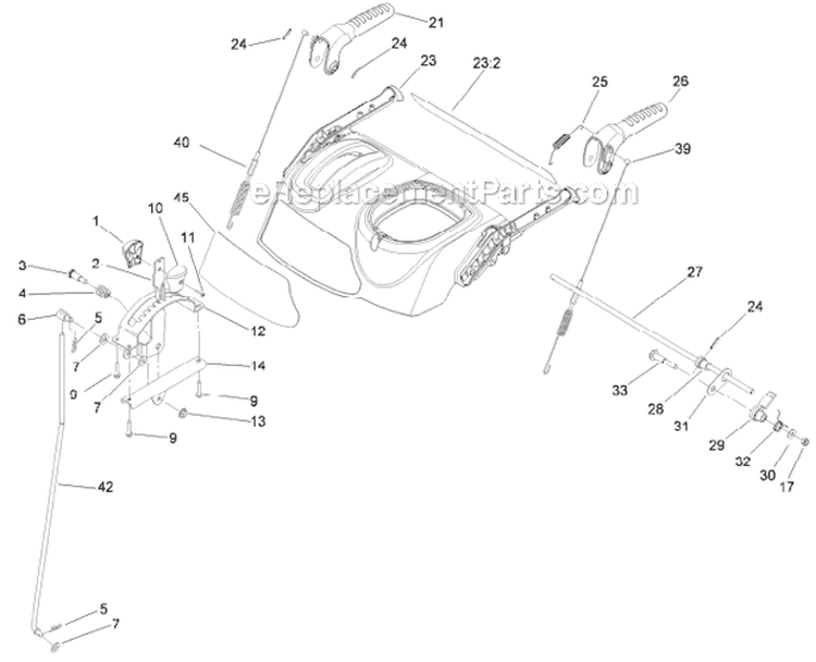 Control Diagram and Parts List for 38614 312011920-312999999 - 2012 Toro Snow Blower