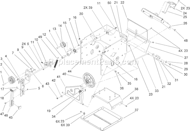 Page K Diagram and Parts List for 38620 240000001-240999999 - 2004 Toro Snow Blower