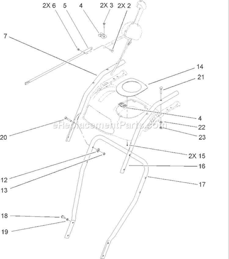 Page K Diagram and Parts List for 38611 240000001-240999999 - 2004 Toro Snow Blower